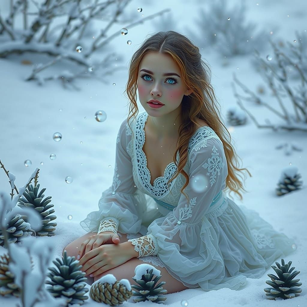 Winter Wonderland Beauty in Snowy Landscape