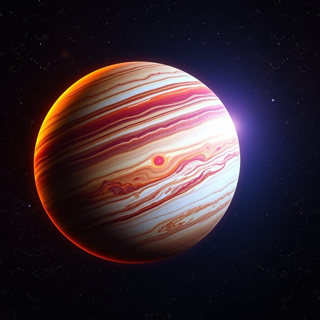 Jupiter in Vibrant Astral Cosmic Style