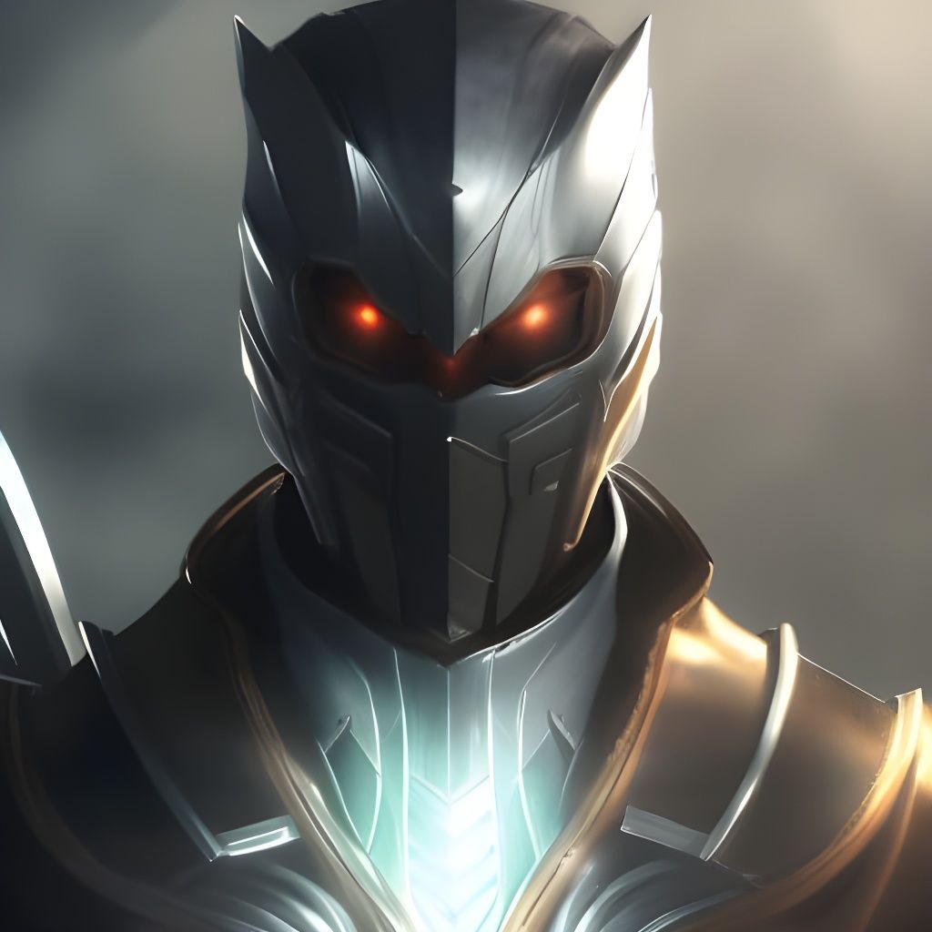 Man in Silver Mask: Oil Painting Portrait