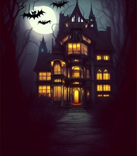 Haunted Victorian Palace: A Halloween Hyperrealism