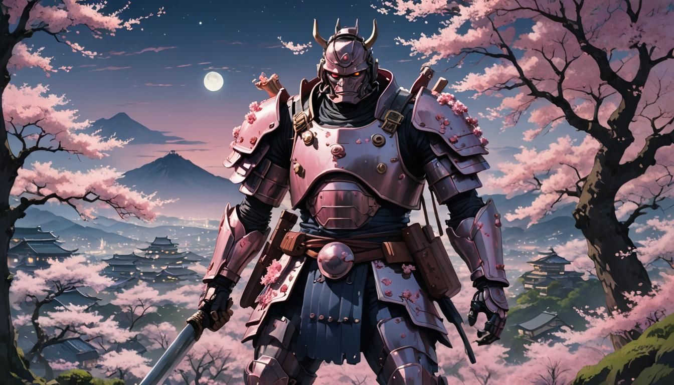 Cherry Blossom Samurai in Anime Key Visual