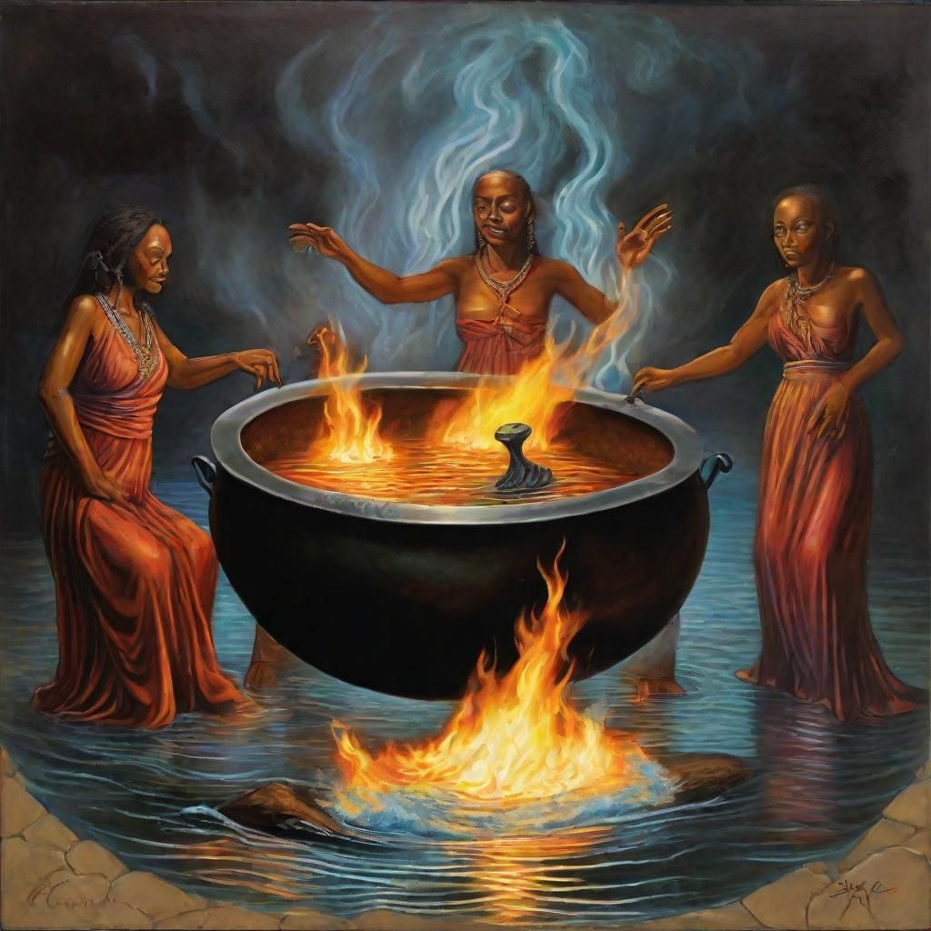 Elements Converge in a Mystic Cauldron