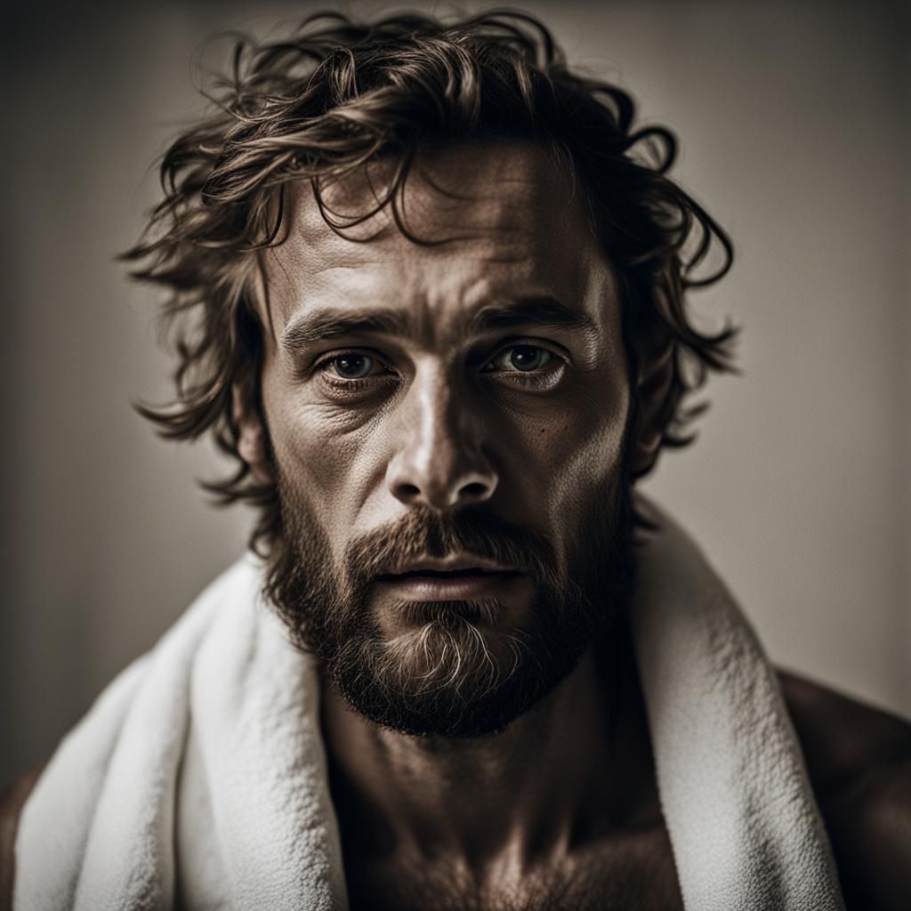 Young Man Portrait in Ambient Light