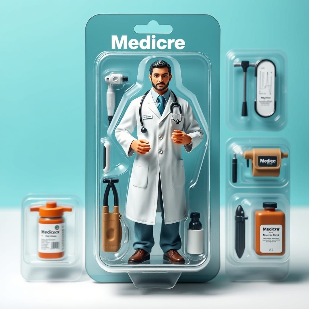 Realistic Doctor Figurine in Blister Pack Collectible