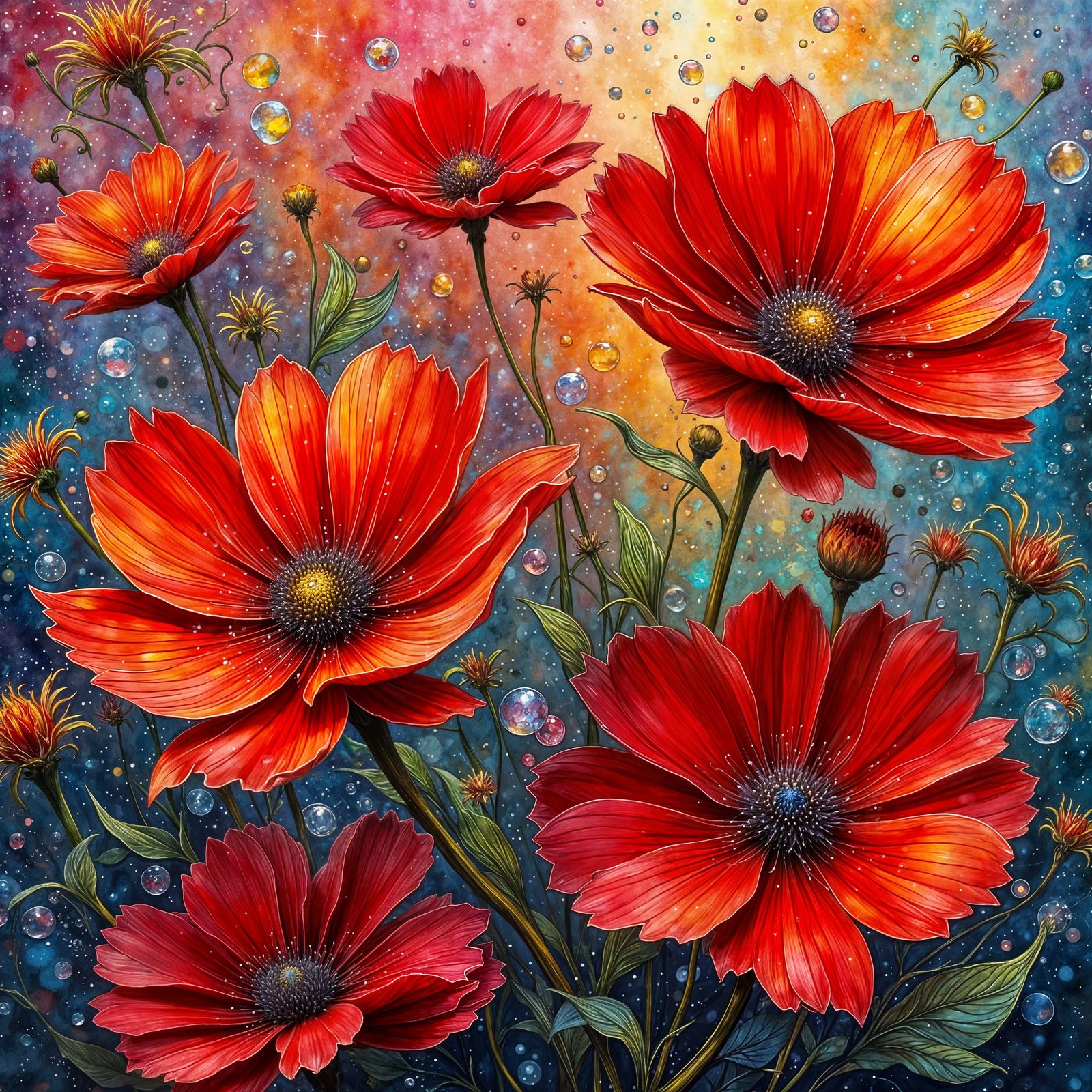 Red flowers
