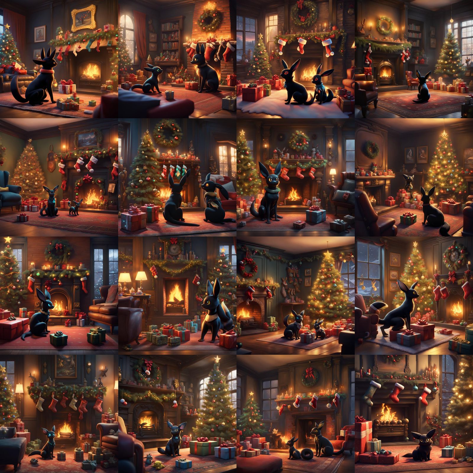 Pokemon Christmas Gift Exchange: Detailed Matte Painting
