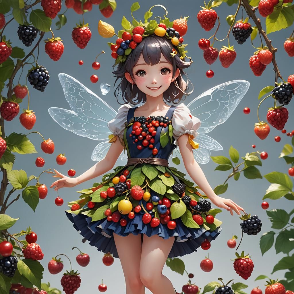 Berry Fairy: Cute 3D Anime Art
