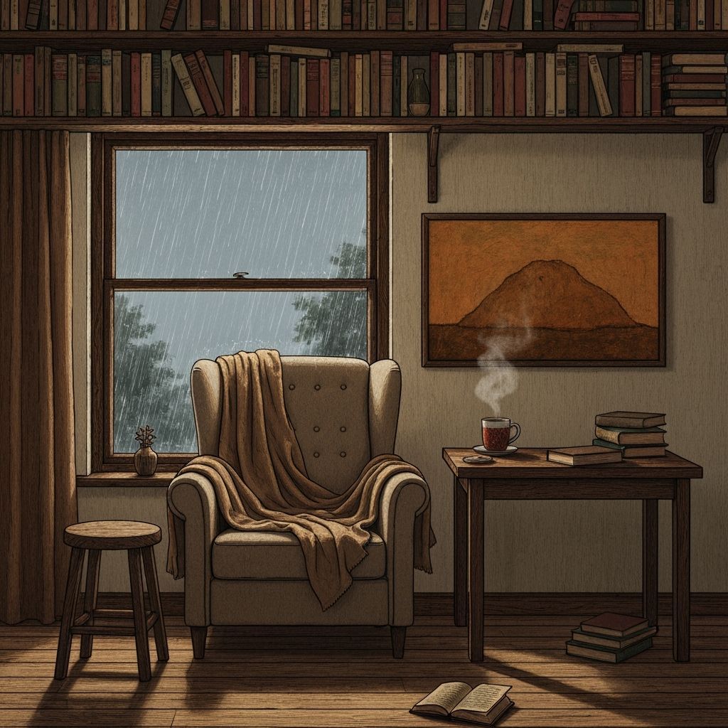 Cozy Reading Nook in Folk Art Style