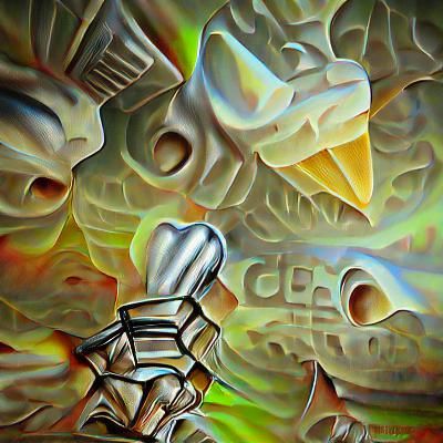 Surreal Cloud Cosmos Cannabis in Cubist 3D