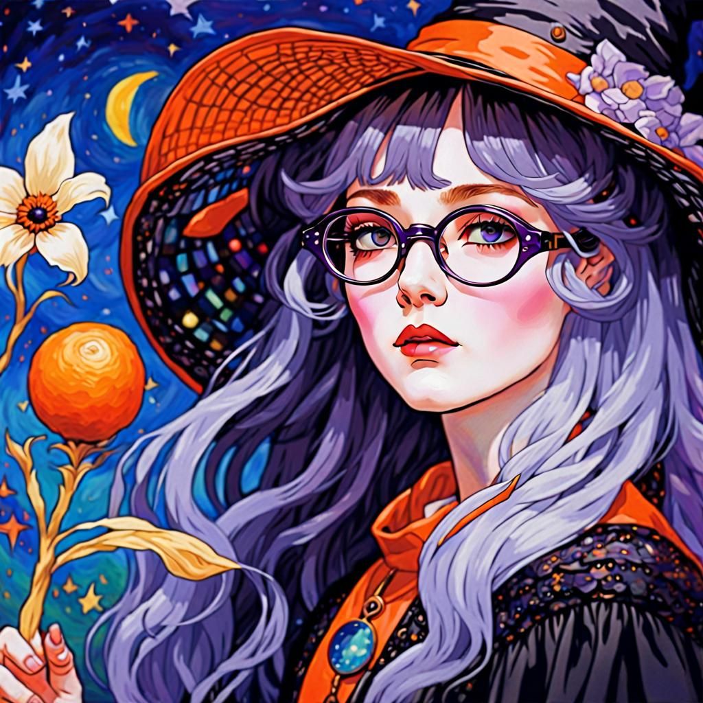 Anime Witch in the Style of the Masters