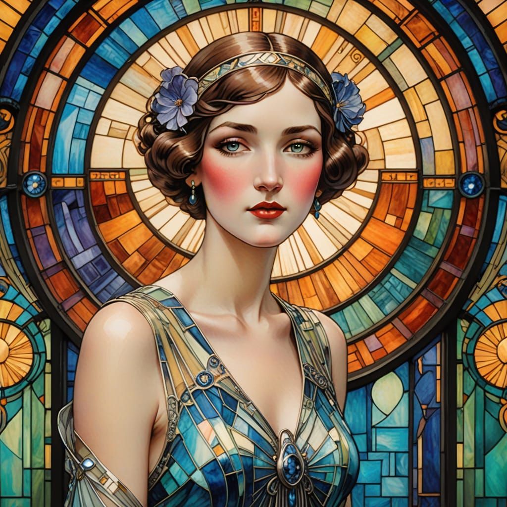Art deco inspired portrait
