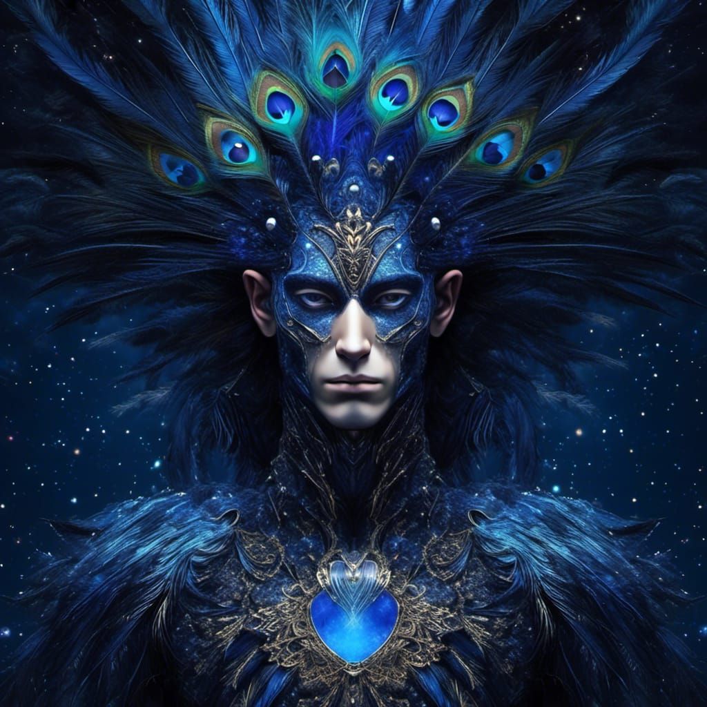 Hyperreal Blue God of the Cosmos