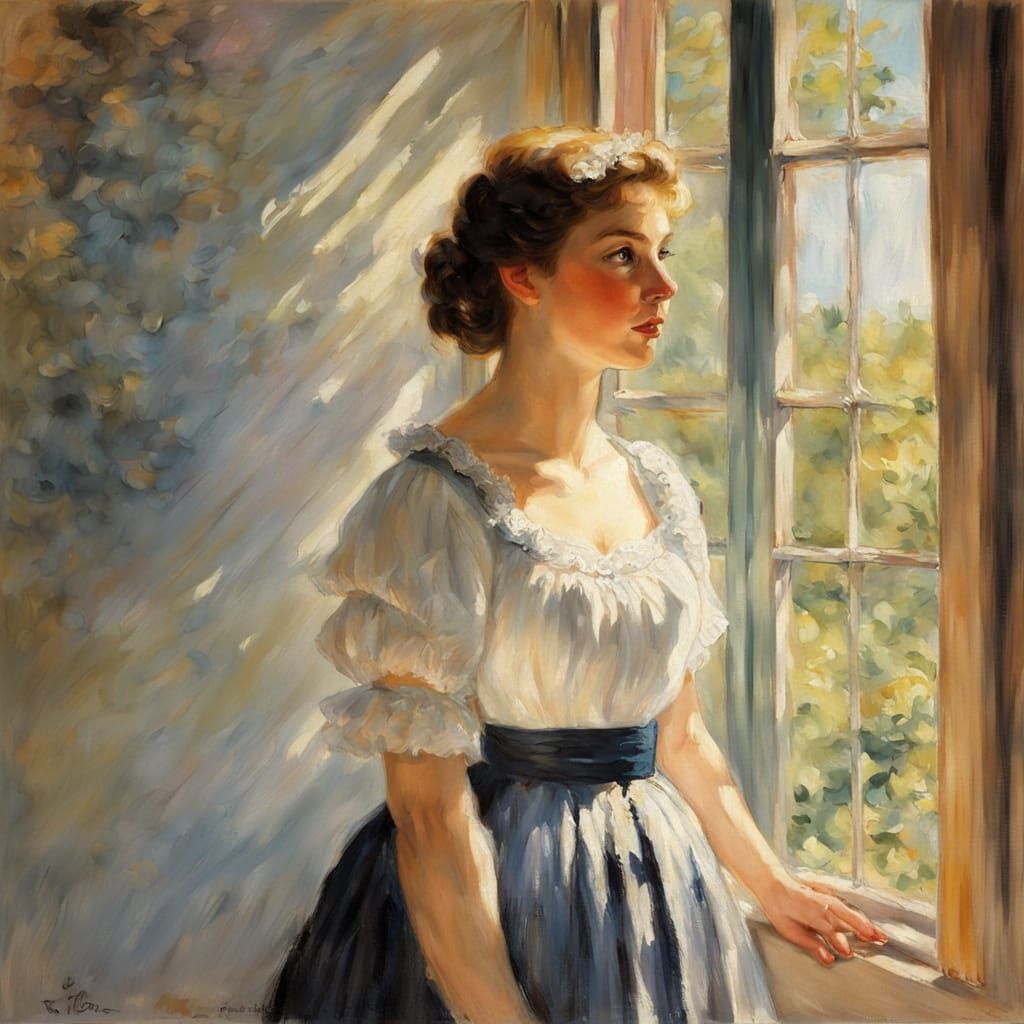 Belle Époque Beauty Basks in Sunlit Radiance