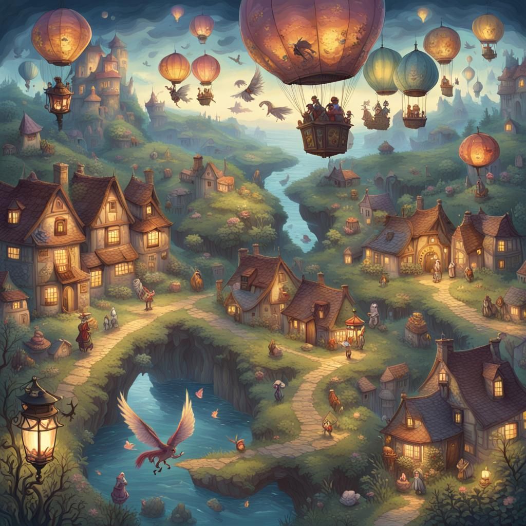 Fantastical Creatures Bring Tales to Enchanted Village