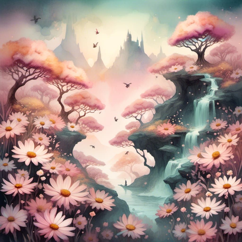 a dreamy and whimsical landscape.