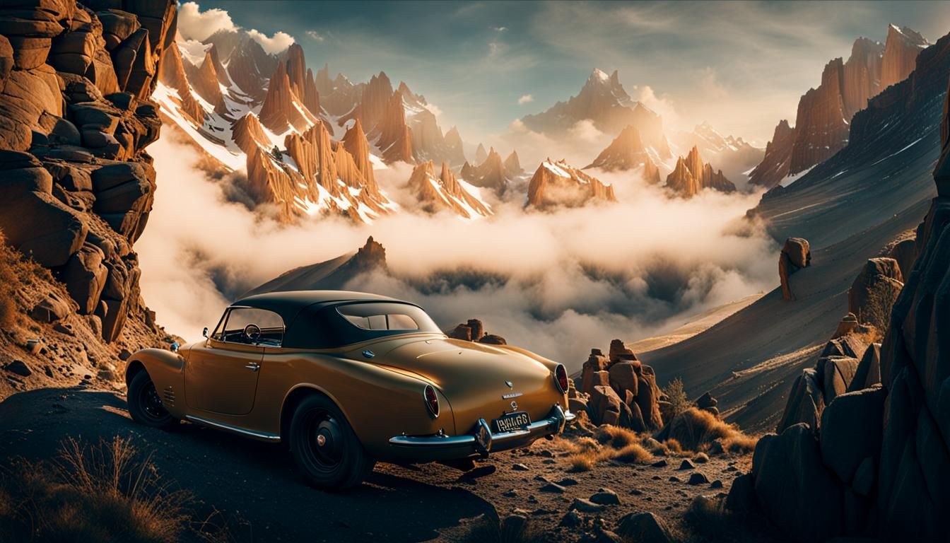 Dramatic Double Exposure Image with Volumetric Lighting