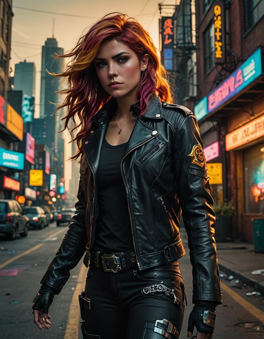 Sunset Shimmer: Cyberpunk Gunslinger Film Still