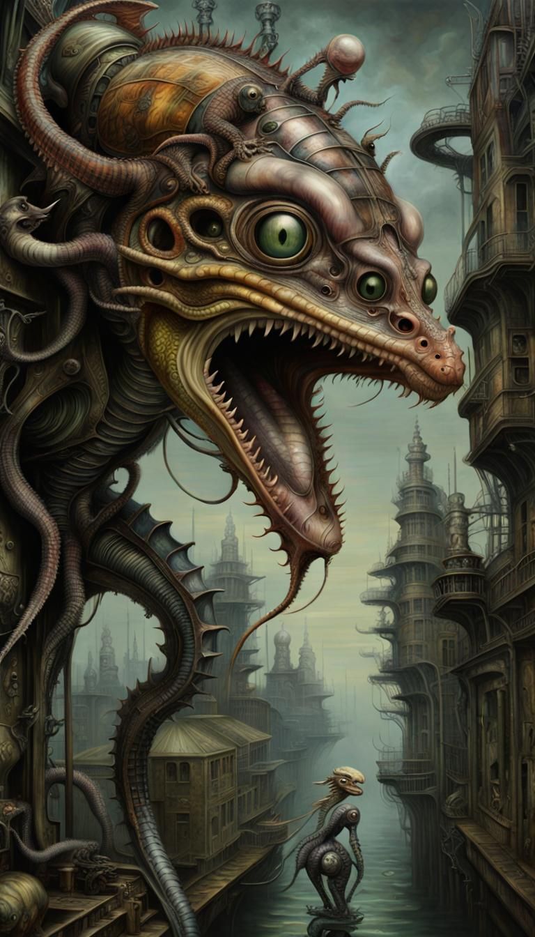 Plaid Zebrafish Riders in Post-Apocalyptic Wonderland