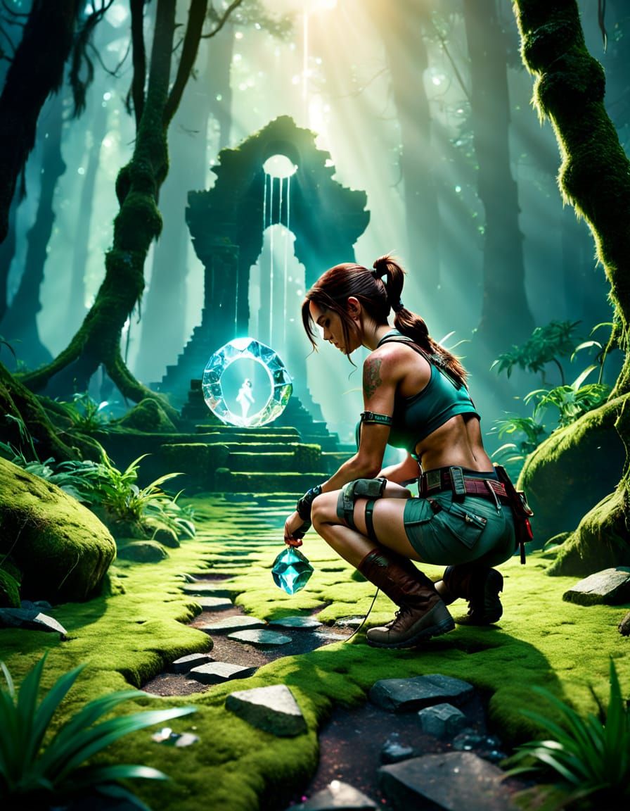 Lara Croft Discovers Ancient Necklace Near Mystical Interdim...