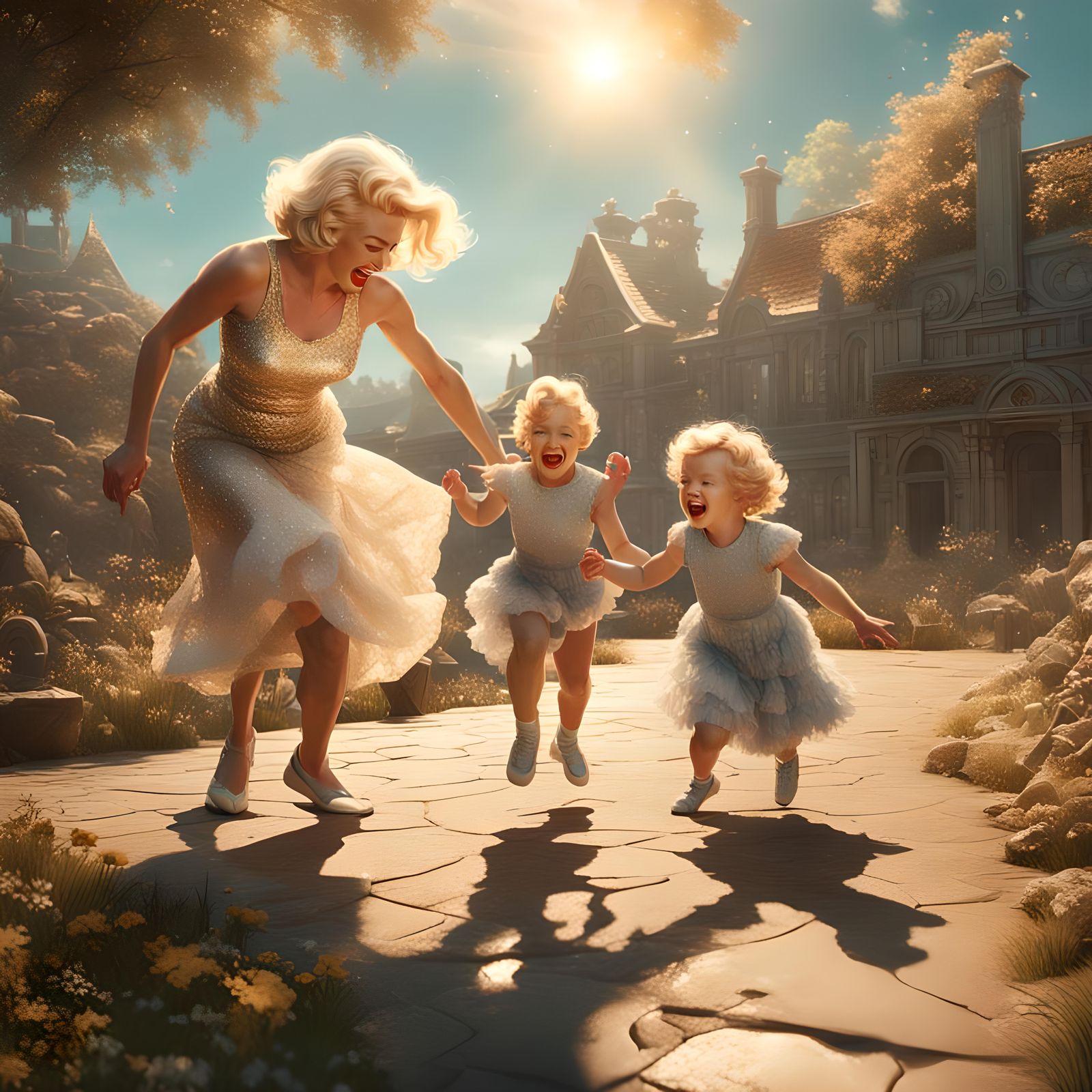 Marilyn Monroe and Child in Sunshine