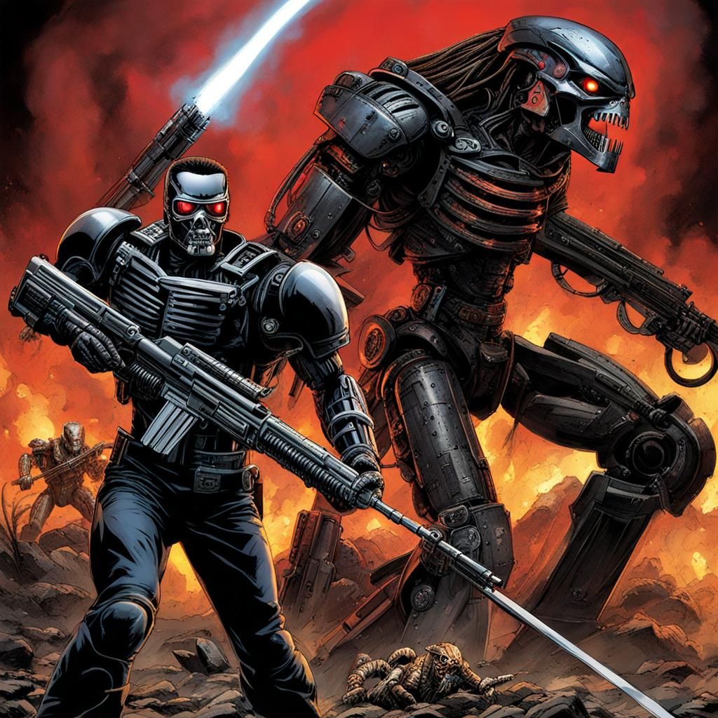 Terminator Versus Predator Epic Showdown