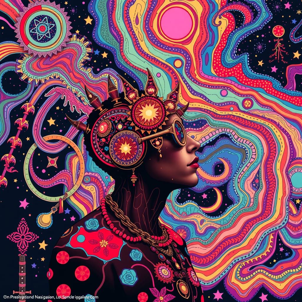 Abstract Psychedelic AI-Generated Design