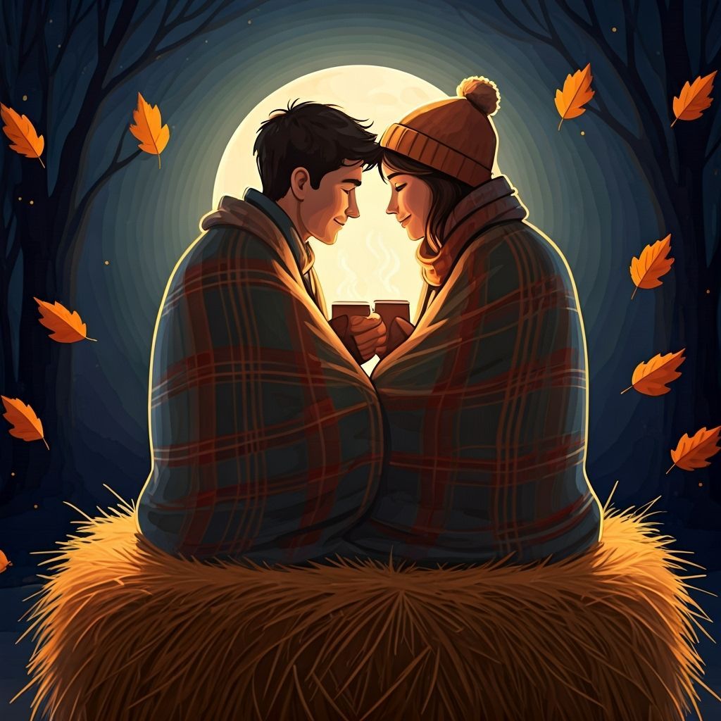 Romantic Autumn Hayride under Harvest Moon