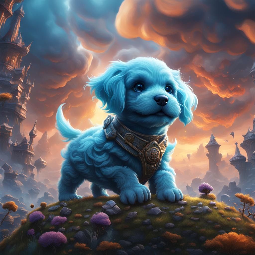 Fantastical Cloud Puppy Concept Art