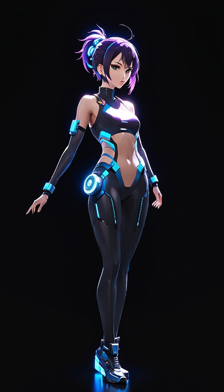 Futuristic Girl as Xbox Console