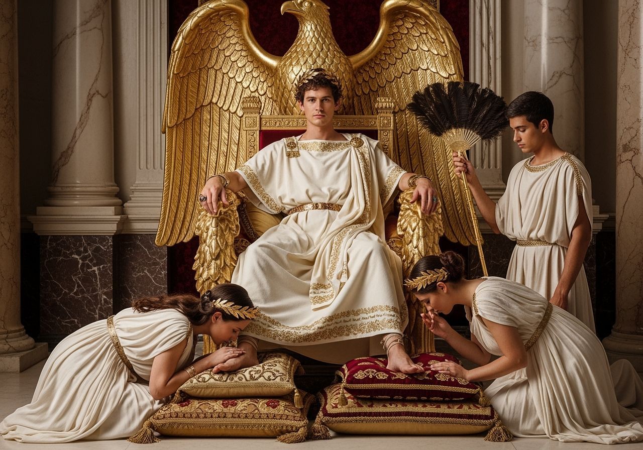 Young Roman Emperor on His Throne