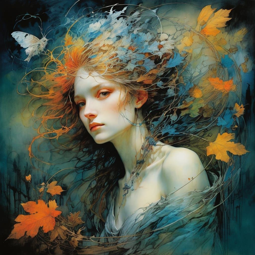 Mysterious Entangled Landscape in Bright, Colorful Detail