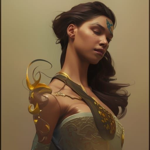 Kaa and Mowgli Portrait in Hyperdetailed Style