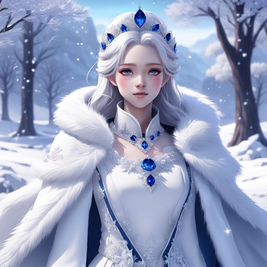 Winter Princess in Sparkling Sapphire Tiara
