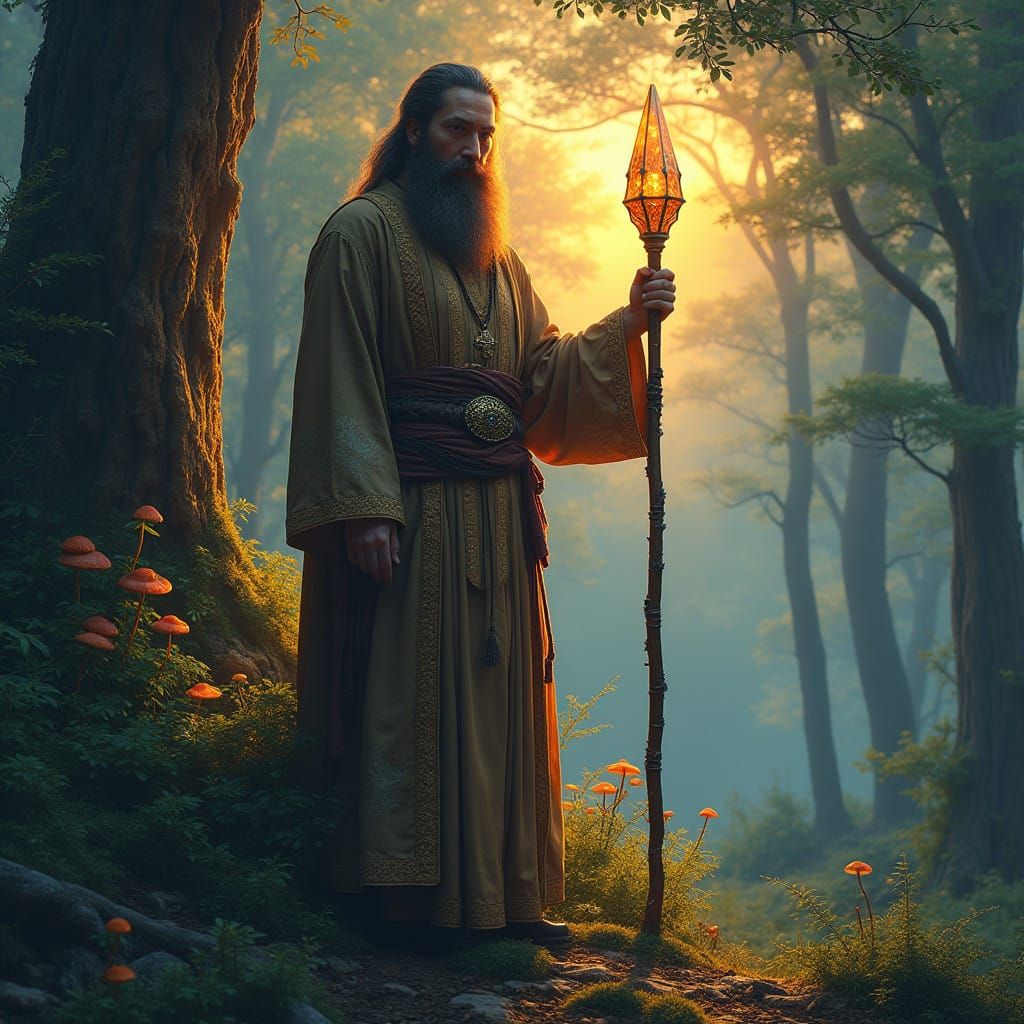 Mysterious Hermit Embracing Mysterious Woodland Realm