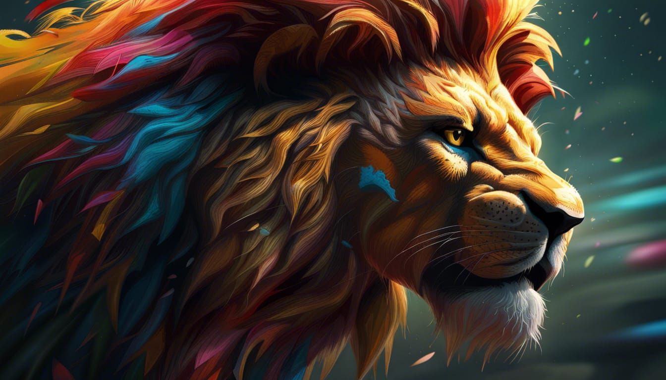 Lion as Superhero: Hyperrealistic Concept Art