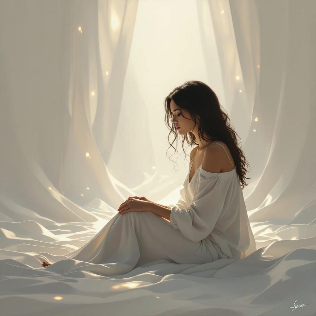 Serene Woman in Ethereal Light