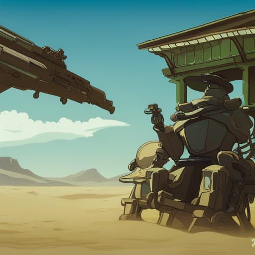 Robot Desert Outpost