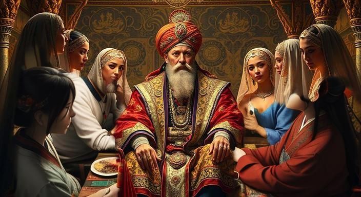 Family Celebrates Spring Festival: Vibrant Oil Painting