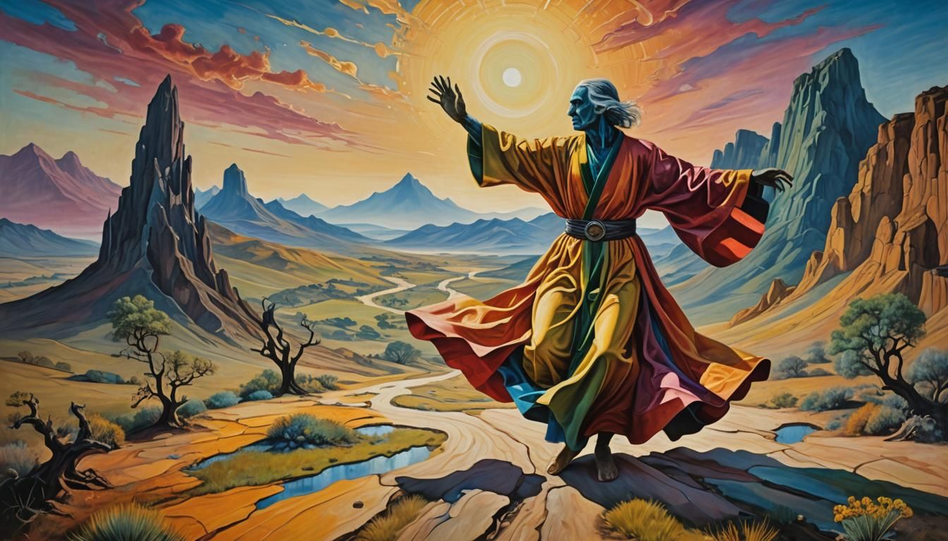 Surrealist Dancer in Harmony with Nature