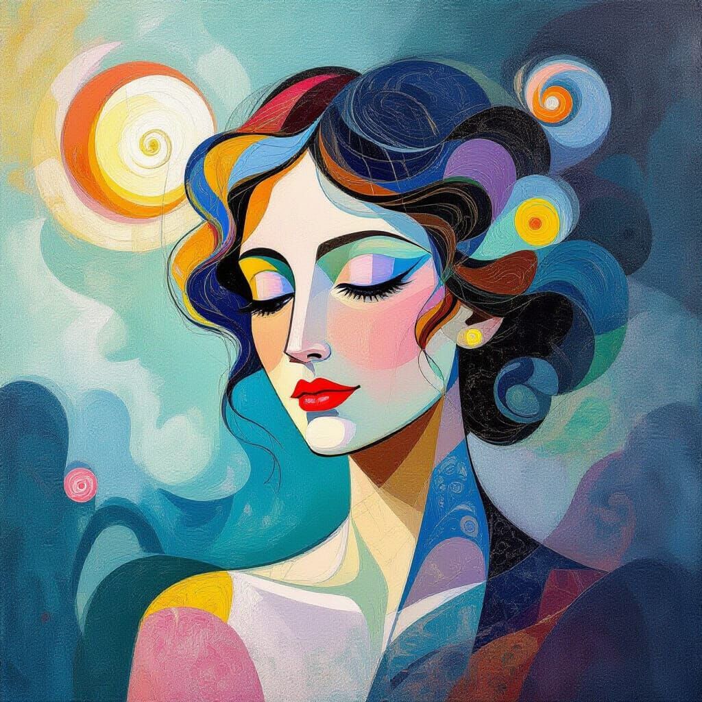 Dreamlike Portrait in Impressionist Style