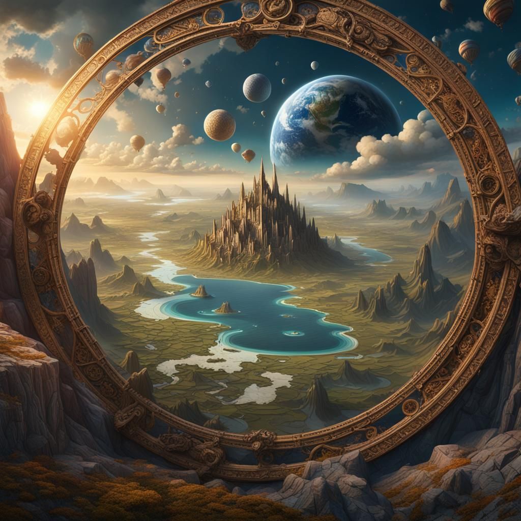 Flat Earth in a Wheel of Time: Epic Cinematic Art