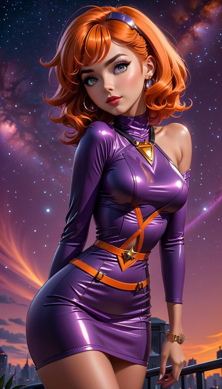 Daphne Blake Portrait in Cartoon XL Style