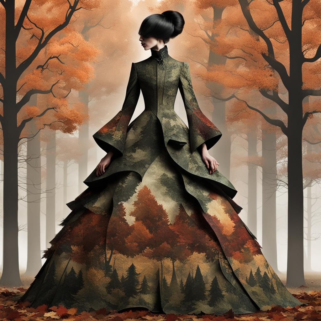 Fine Art Paper Collage Dress : Alexander McQueen Gothic Fash...