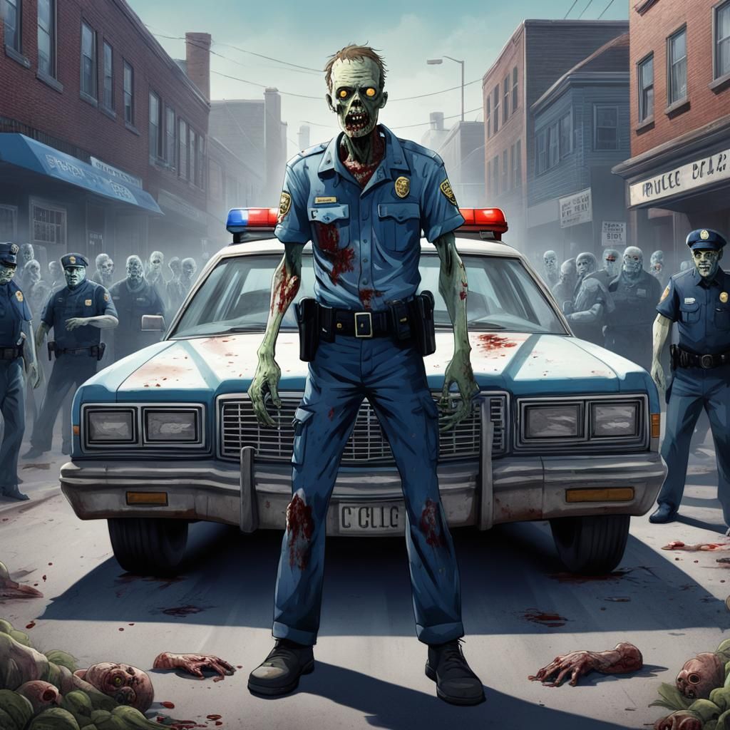 Zombie in Comic Book Style Illustration