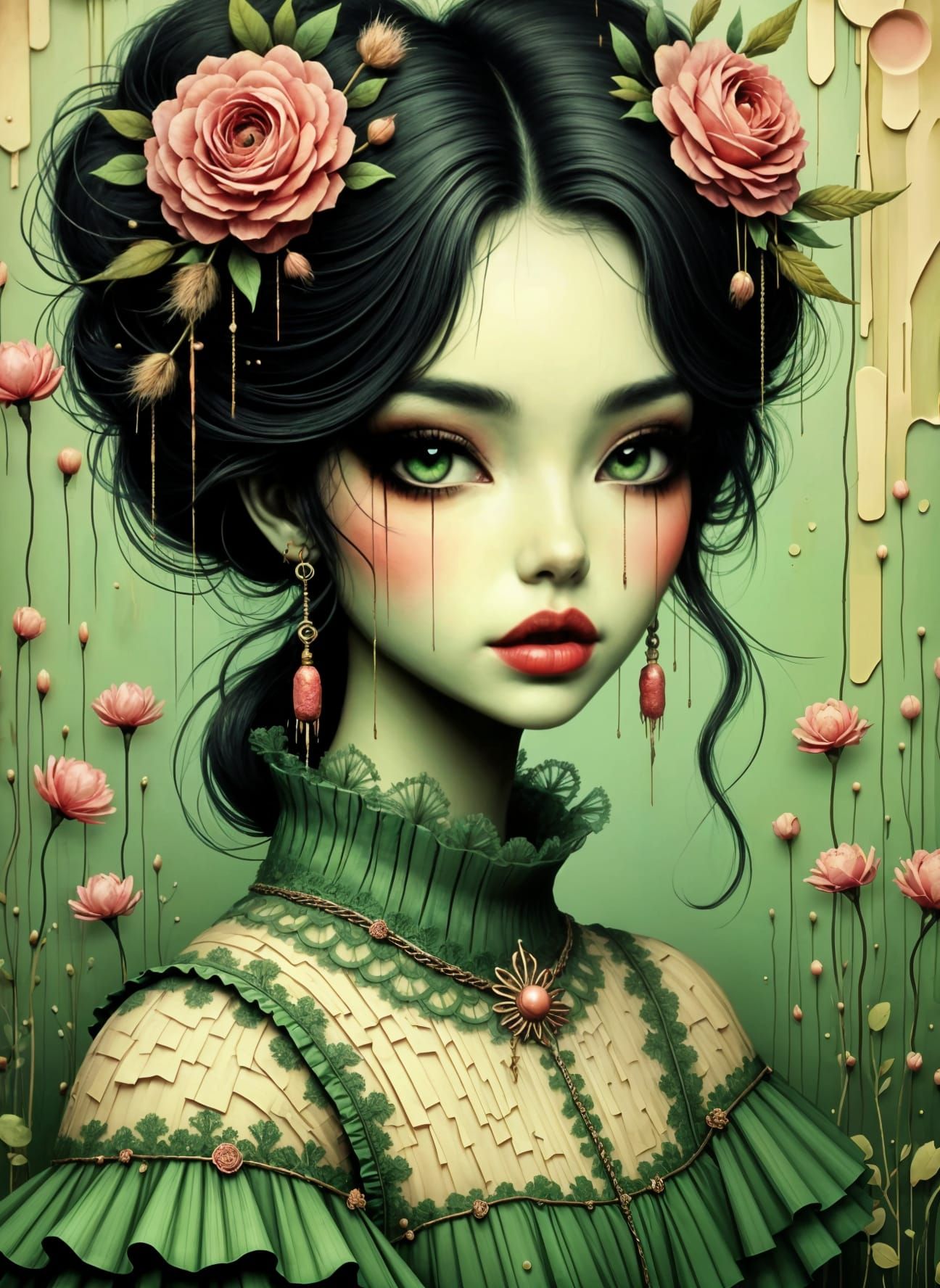 Ethereal Spanish Girl in Dreamy Hues