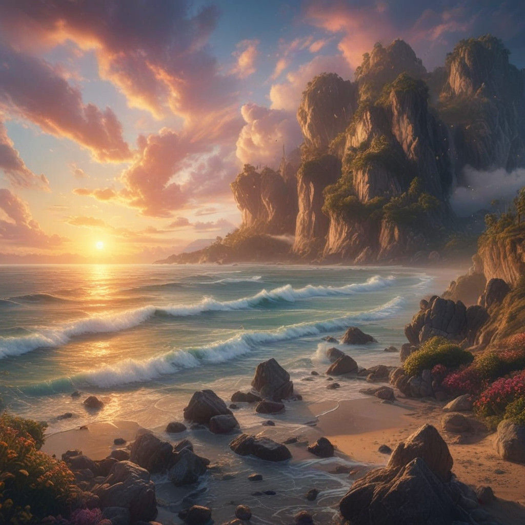 Pastel Dreamscapes with Divine Sunshine