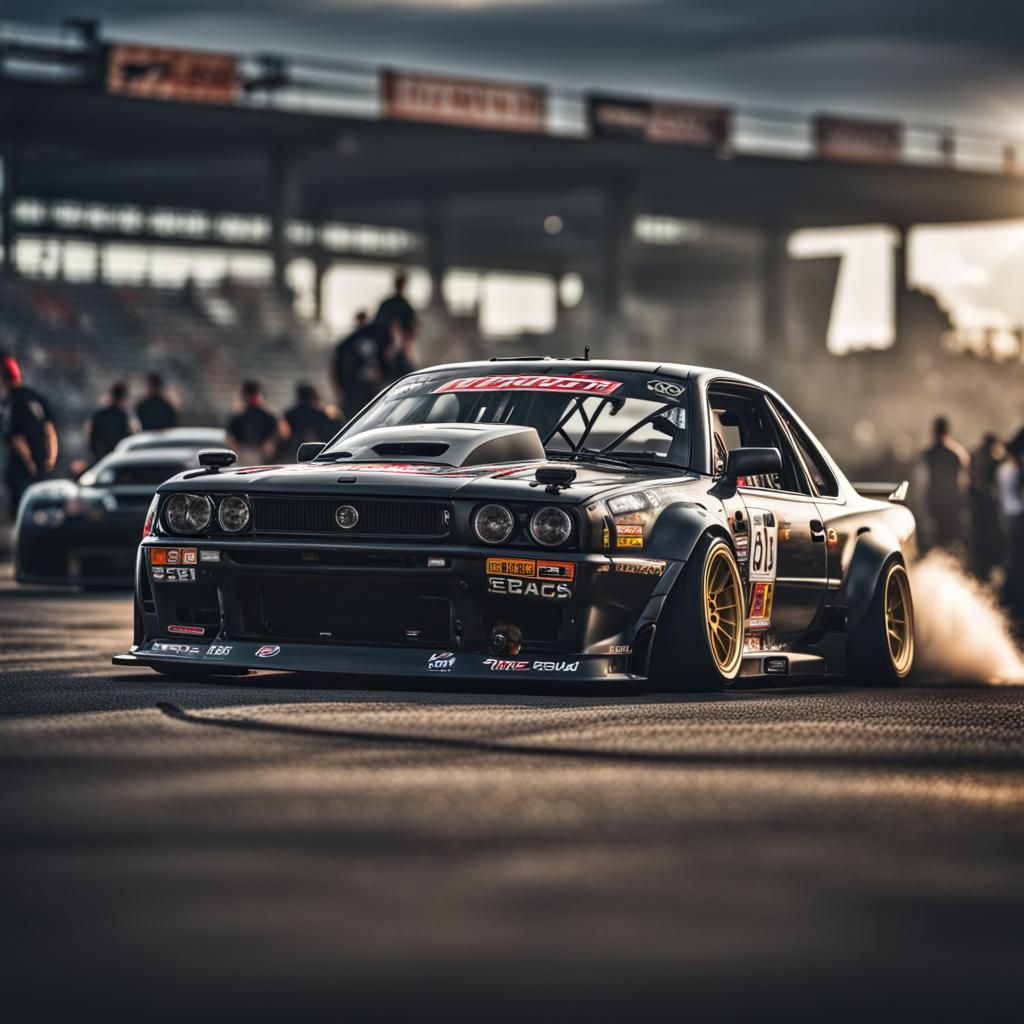 Hyperrealistic Drift Car Legion in Cinematic Style
