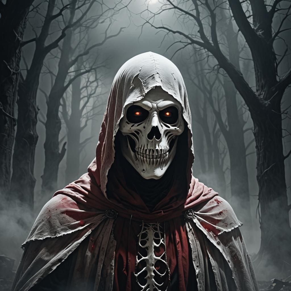 Crimson Ghost Misfits in Dark Fantasy Matte Painting