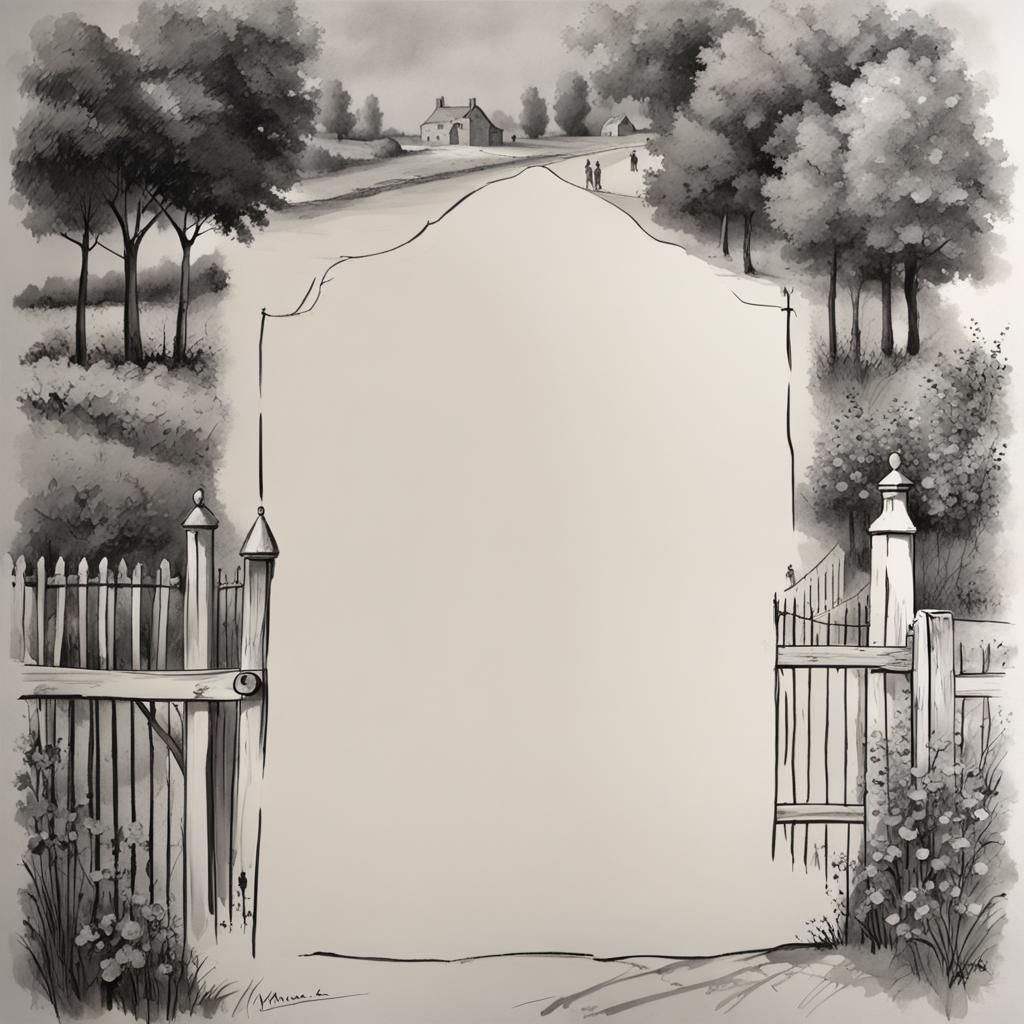 Charcoal Country House Beyond the Gate