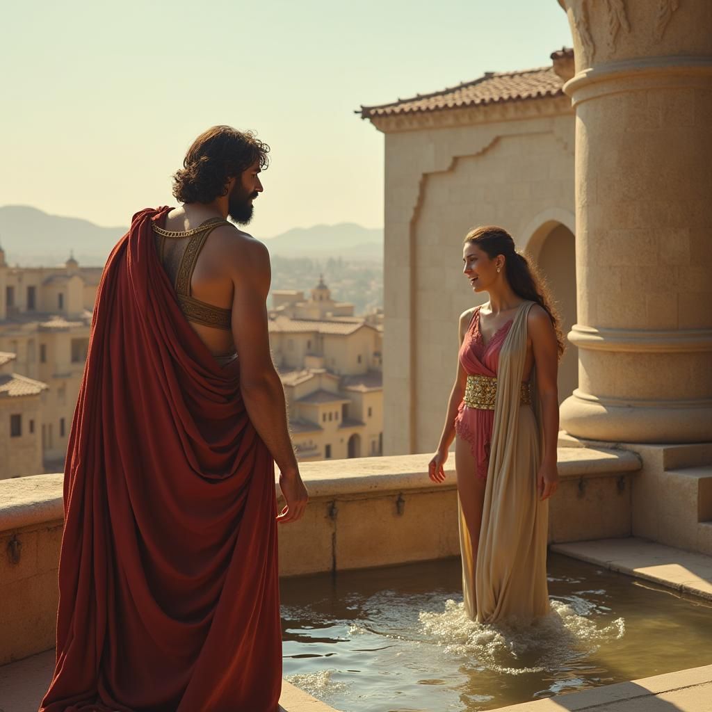 King David and Bathsheba: A Biblical Scene